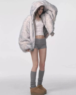 Less Conversation Reversible Fur Jacket