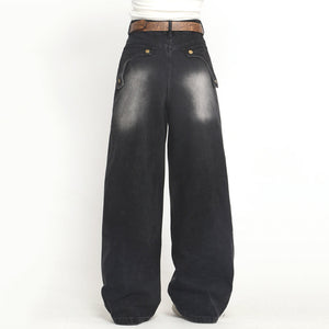 Heart & Star Fringe Wide Jeans