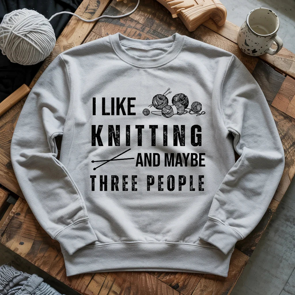 Knitting & 3 People Sweatshirt
