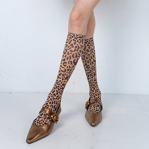 Wild Aura Leopard Print Socks