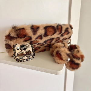 Y2K Leopard Fluffy iPhone Case