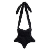 Pastel Star-Shaped Fuzzy Bag