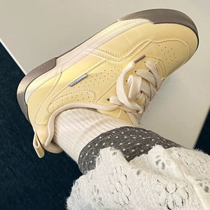 Pastel Yellow Aesthetic Sneakers