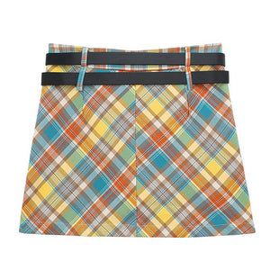 Preppy Colorful Plaid Mini Skirt