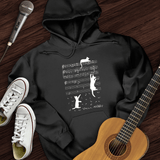 Climbing Cat On Musical Note Hoodie