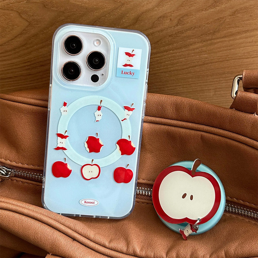 Red Apple Core Grip iPhone Case