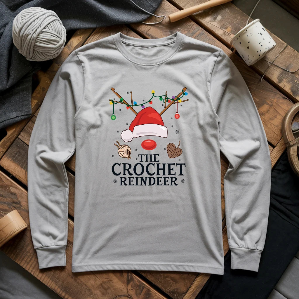 Crochet Reindeer Long Sleeve T-shirt