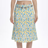 Spring Garden Floral Print Skirt