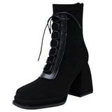Outta Town Square Toe Lace Up Boots