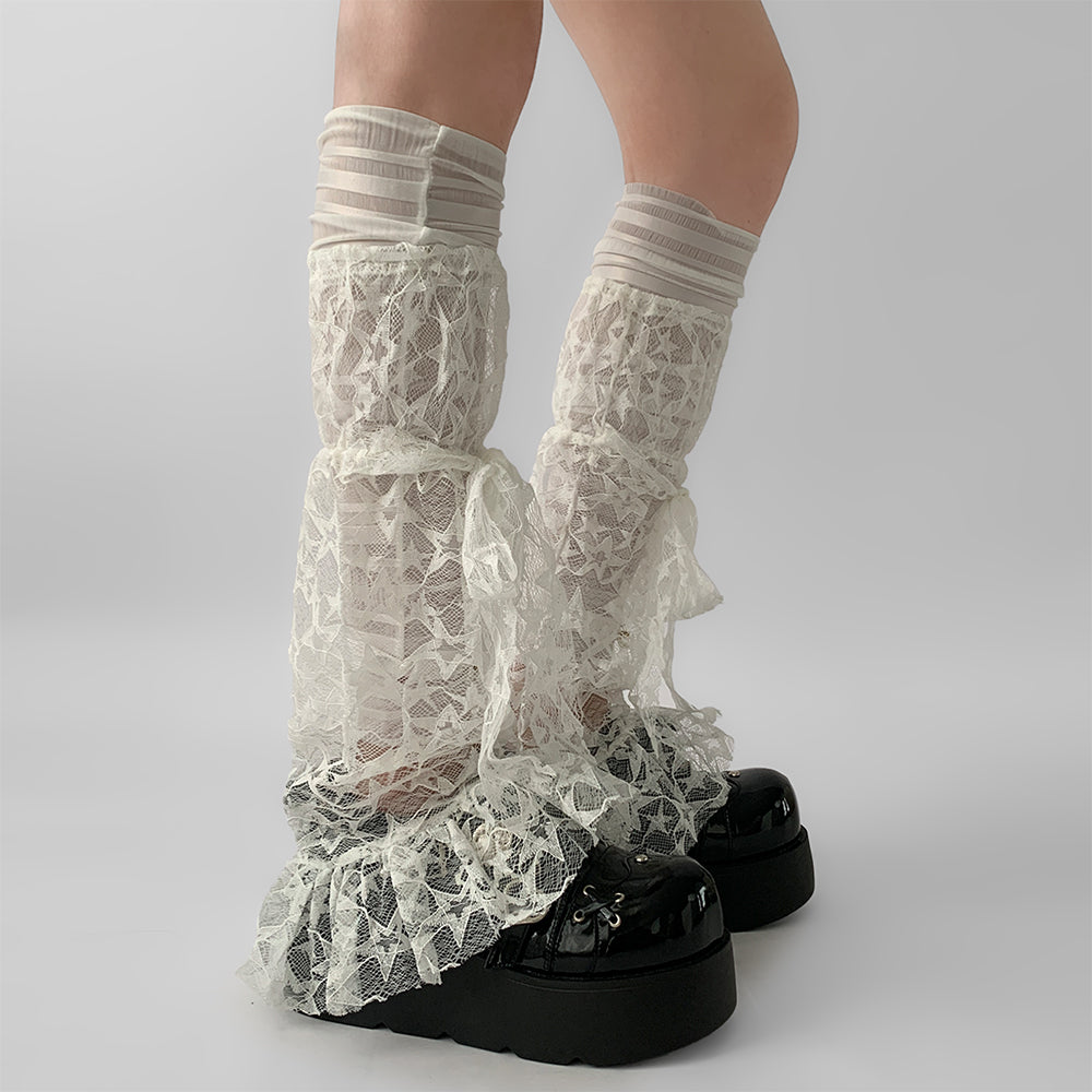 Star Girl Lace Leg Warmers