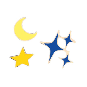Star & Moon Aesthetic Brooch Pins