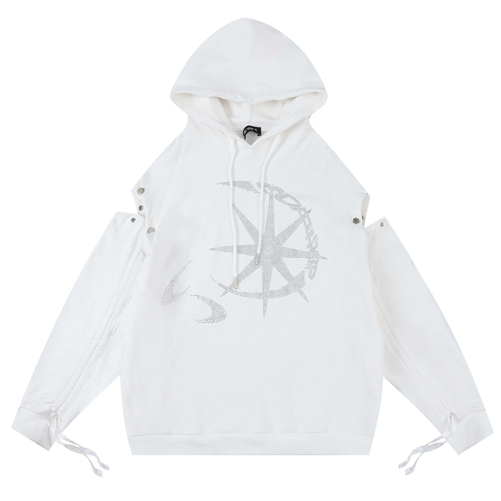 Sun & Moon Rhinestone Hoodie