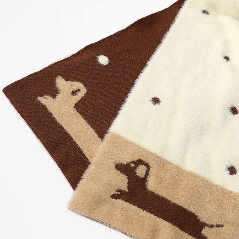 Sweet Puppy Knit Scarf