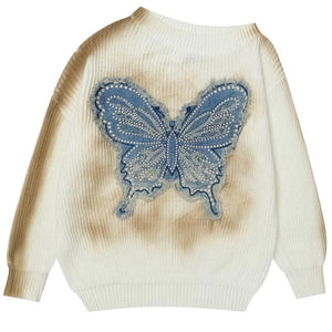 Vintage Wash Butterfly Sweater