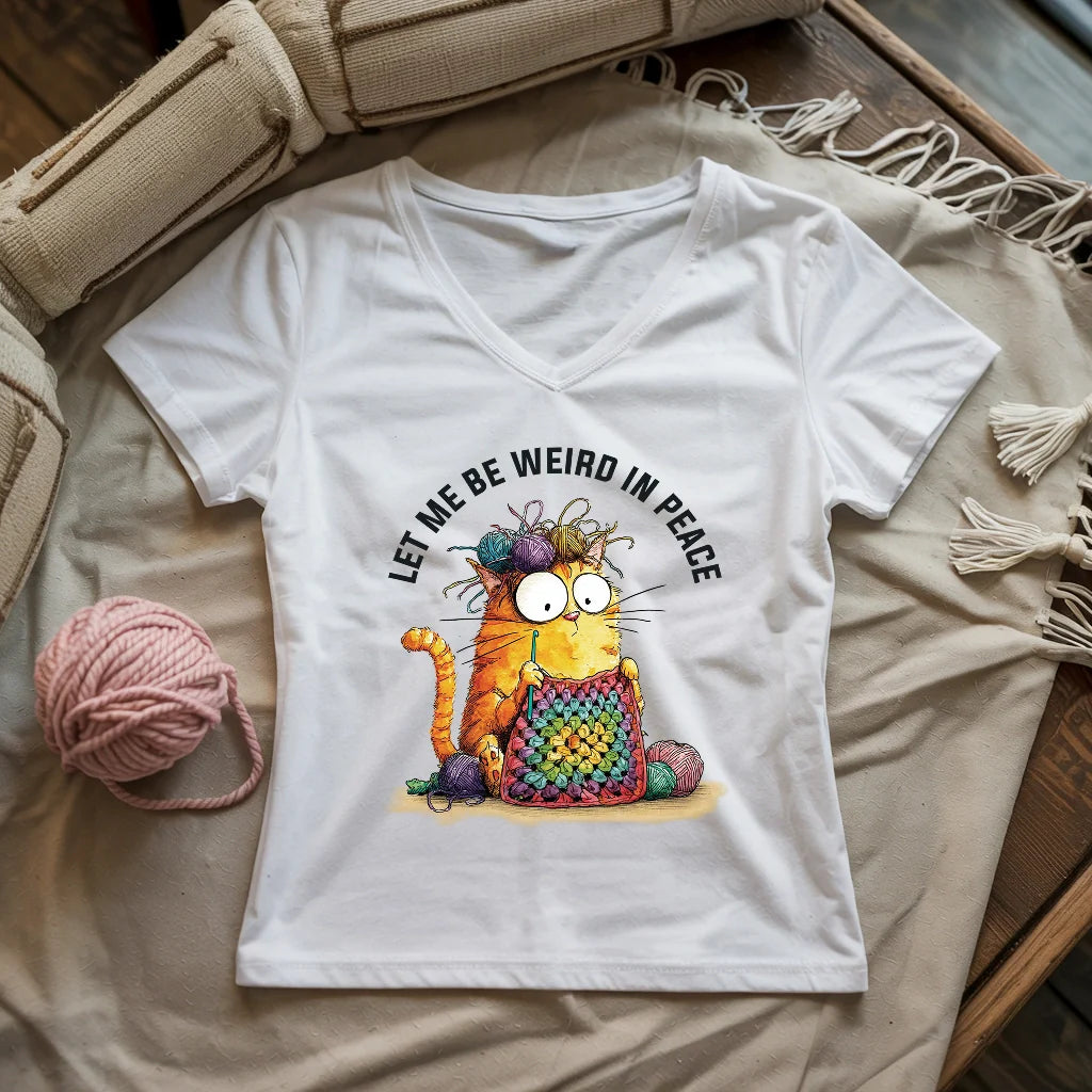 Be Weird In Peace Lady V-neck