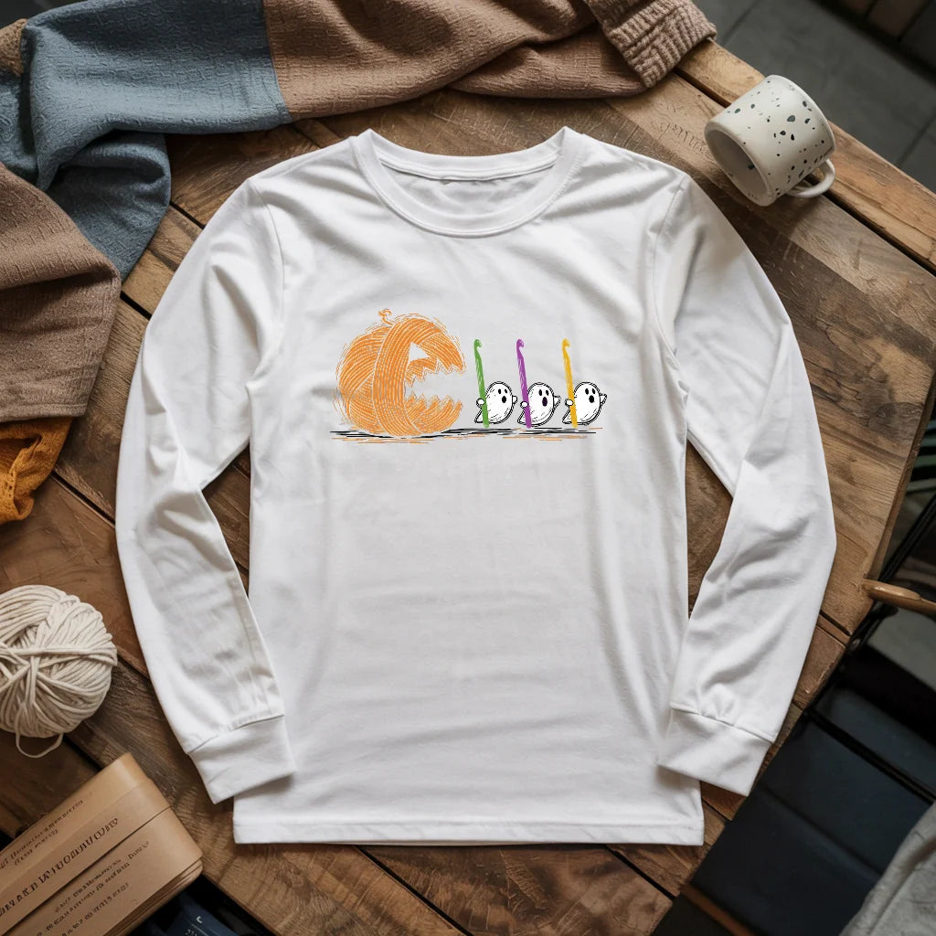 Spooky Yarn Muncher Long Sleeve T-shirt
