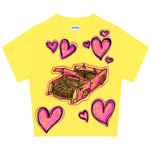 Y2K Car Print Crop Top