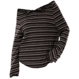 Y2K Off-Shoulder Henley Longsleeve