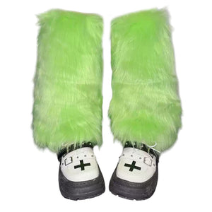 Y2K Fuzzy Leg Warmers