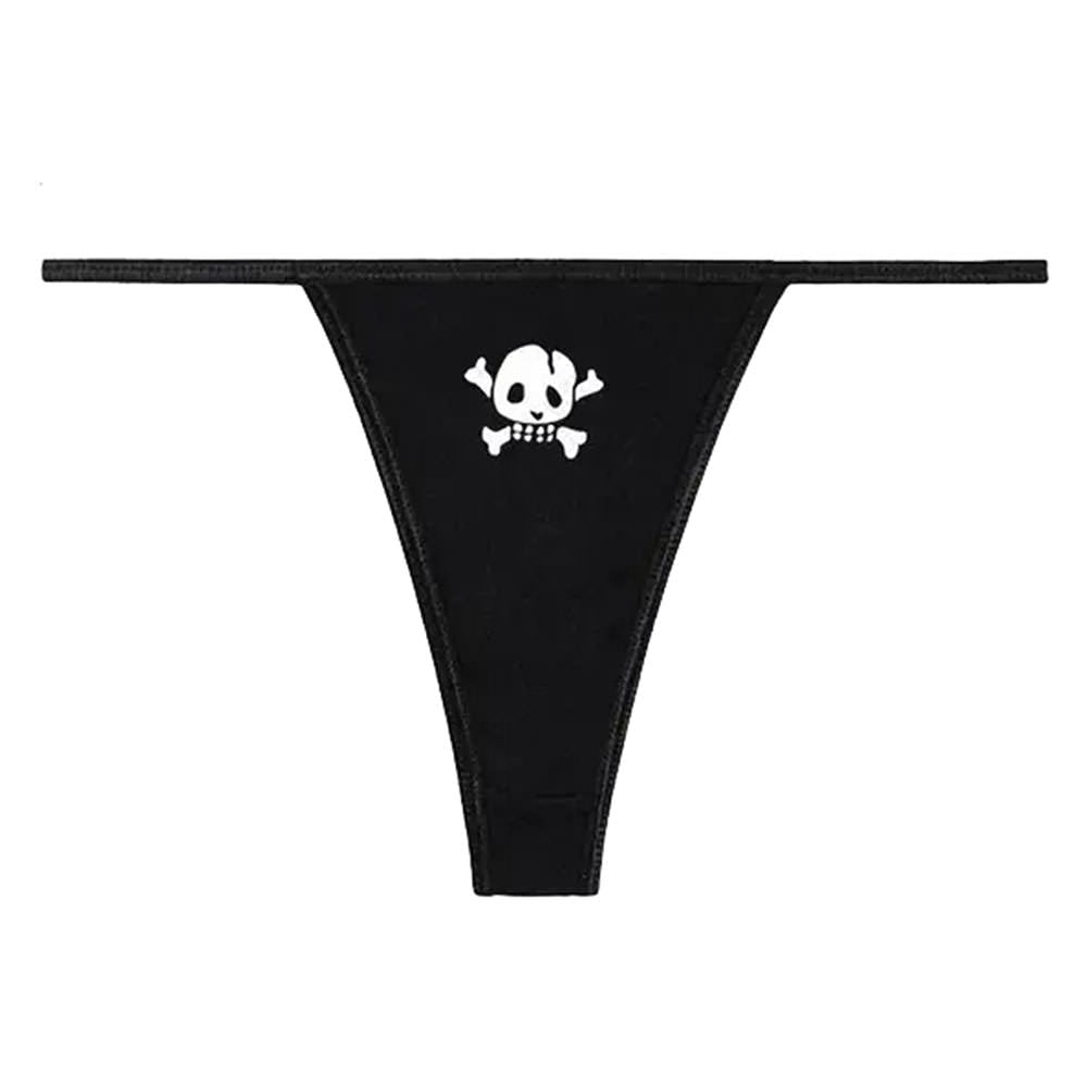 Y2K Skull Thong Panty