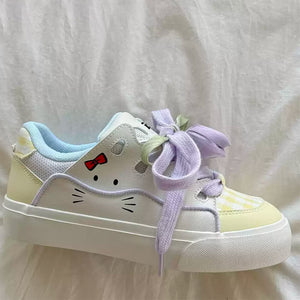 Yellow Tulip Aesthetic Sneakers